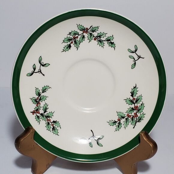 Spode Christmas Tree Teacup and Saucer England - Picture 7 of 8